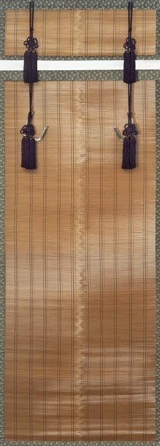 Sudare. Cppia di tende in bamboo e broccato. 1930